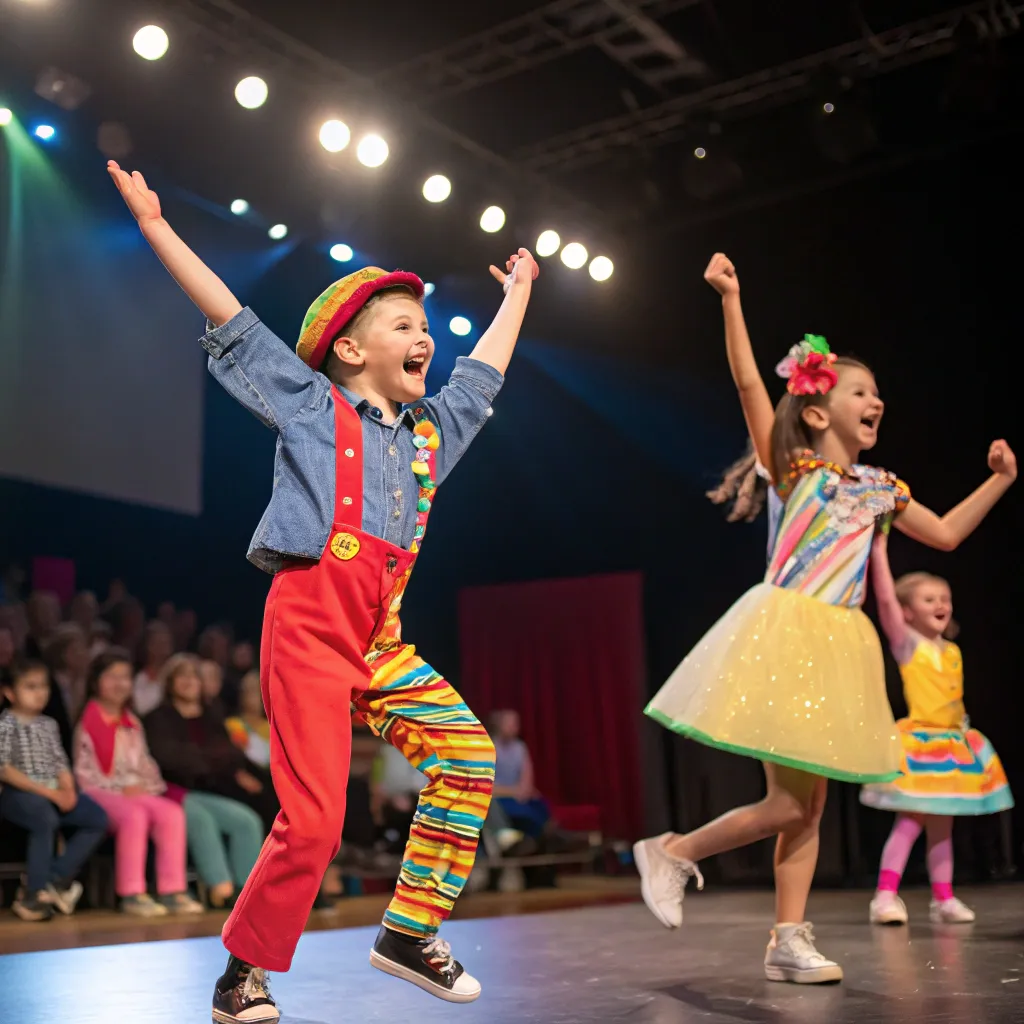 Kids performing on stage